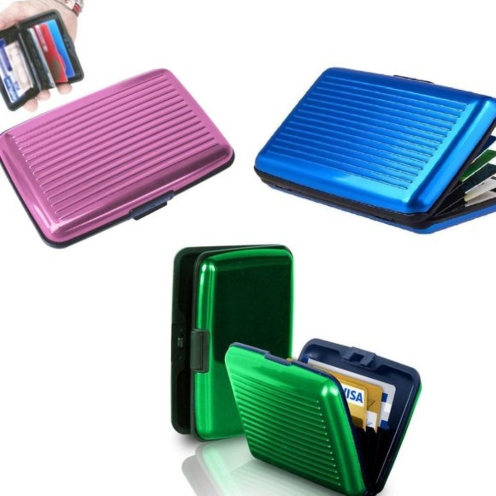 NEW 3-PACK ANTI-RFID THEFT SECURE HARD WALLETS
